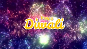 紫色 Diwali Celebration Digitalt display Template