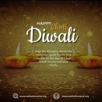 Коричневый Choti Diwali Celebration Instagram-opslag Template