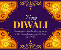 Happy Diwali Rettangolo medio template