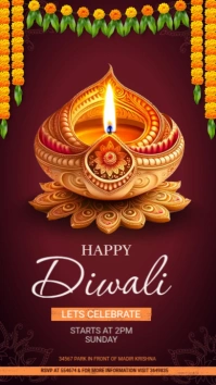 happy diwali Instagram Story template