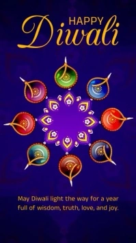 happy diwali Digital Display (9:16) template