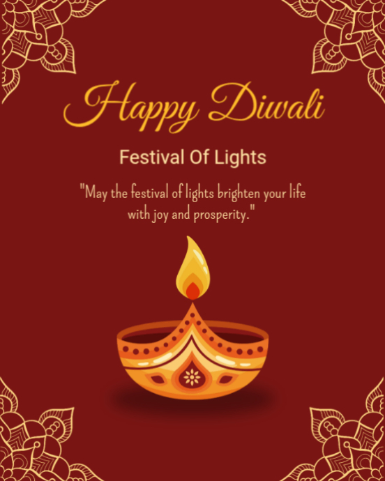 Happy Diwali Instagram Portrait template