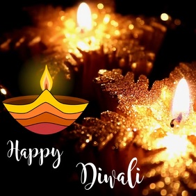 Happy Diwali Square (1:1) template