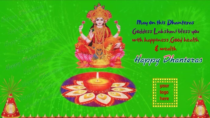 Happy Diwali Dhanteras Wishes Animated Gif Template Postermywall