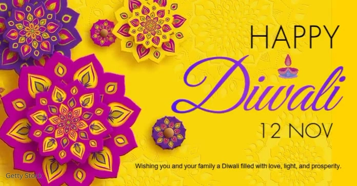 Happy diwali fb shared template