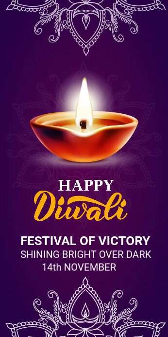 Happy diwali festival 3X 6 Banner avvolgibile 3' × 6' template