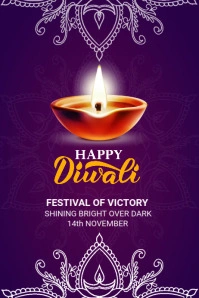 Happy diwali festival 4X 6 Banner 4' × 6' template