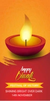 Happy diwali festival Banner 3X6 template