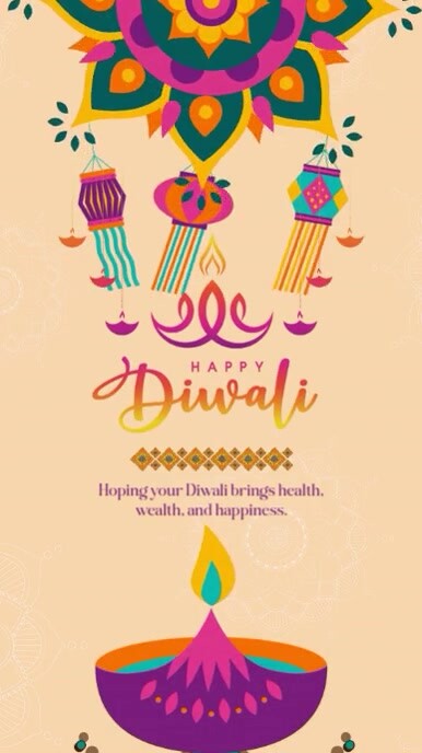 Happy Diwali Festival of Light Reel do Instagram template