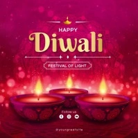 Happy Diwali Festival of Light Square (1:1) template