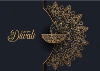 happy diwali festival of light Postcard template