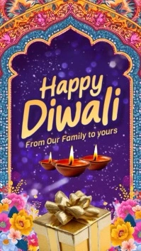 Happy Diwali Greeting Display Template Instagram Story