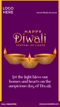 happy diwali greetings Instagram Story template