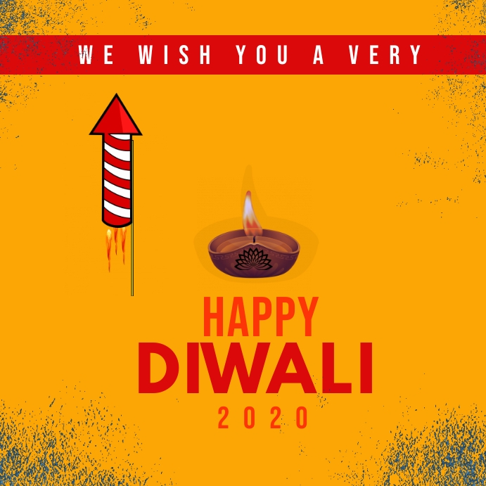Happy diwali instagram post template