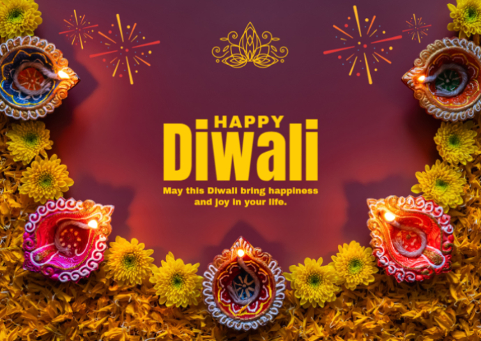 Happy Diwali postcard 2025 Template | PosterMyWall
