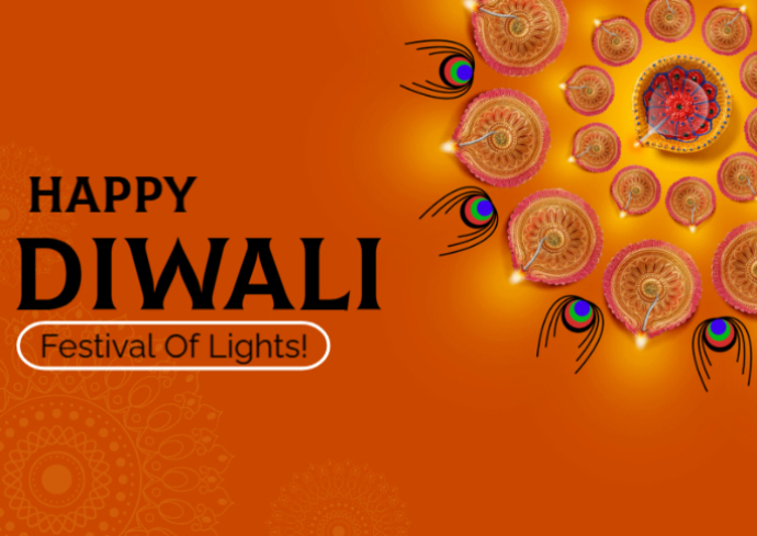 Happy Diwali postcard 2025 Template | PosterMyWall