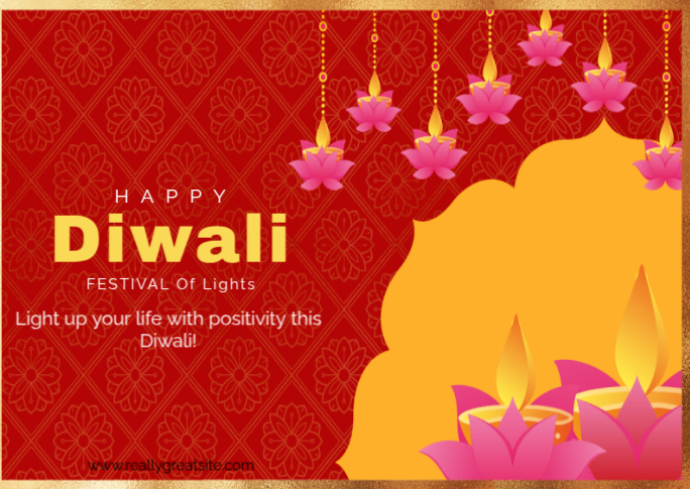 Happy Diwali postcard Template | PosterMyWall