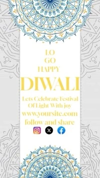 Happy Diwali Social Media Template Tampilan Digital (9:16)