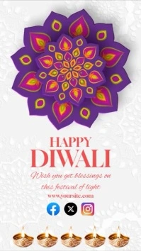 Happy Diwali Social Media Template Digital Display (9:16)