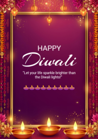 Happy Diwali Template 2025. A6