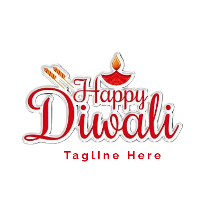 Happy Diwali Text Vector Art Png, Happy Diwali Text Effect With Diya Illustration, Happy Diwali, Log Logótipo template