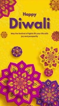 happy diwali video template