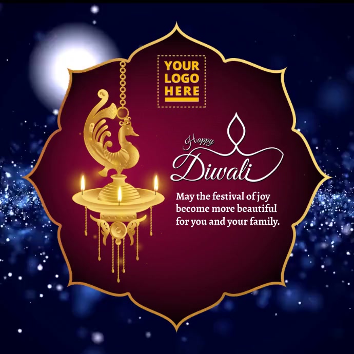 Happy Diwali video Pos Instagram template