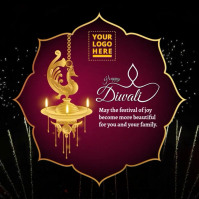 Black Diwali Celebration Instagram-bericht Template