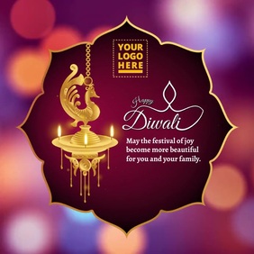 Happy Diwali video Instagram Post template