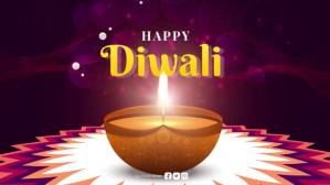 Lilla Diwali Celebration Affichage numérique Template