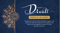 Happy Diwali Wish Card Ecrã digital (16:9) template