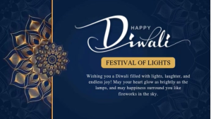 Fioletowy Diwali Celebration Affichage numérique Template
