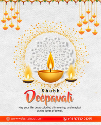 Happy Diwali Wishes Instagram Portrait template