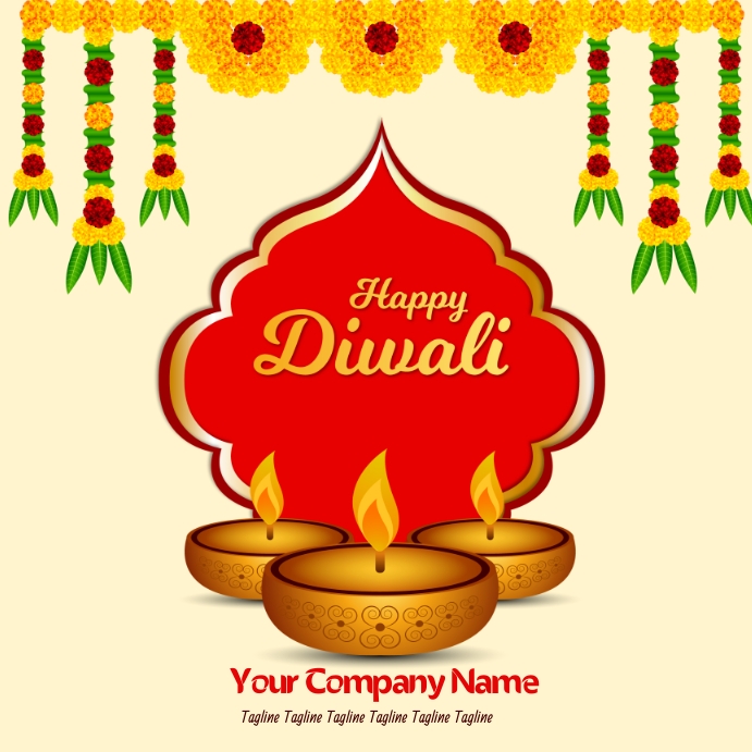 Happy Diwali Wishes Instagram Post template