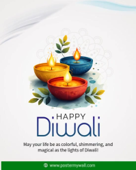 happy diwali wishes images Instagram Portrait template