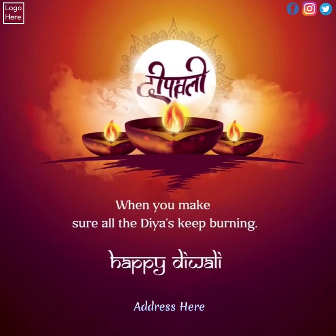 Copy of Happy Diwali wishes Template | PosterMyWall