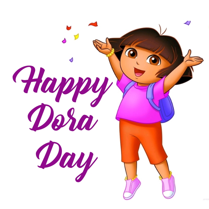 Happy Dora day Instagram post Instagram-opslag template