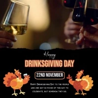 happy drinksgiving day,drinksgiving day card Сообщение Instagram template