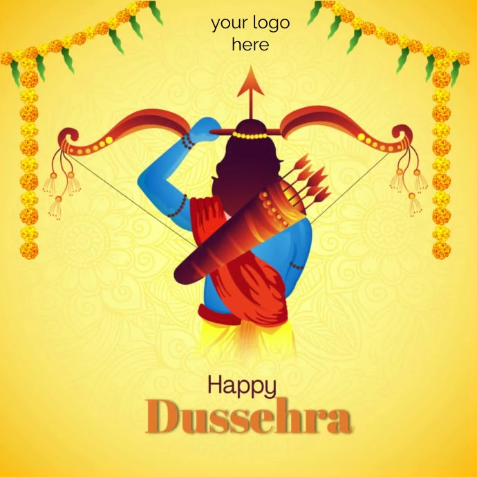 Happy Dussehra Wishes Animated Template PosterMyWall