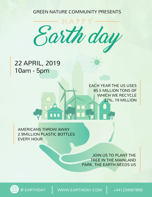 Happy Earth Day Template Postermywall Happy Earth Day Template Postermywall