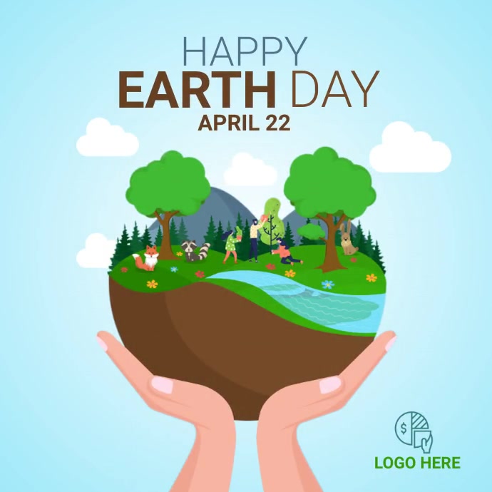 Happy Earth Day โพสต์บน Instagram template