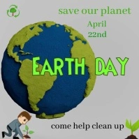 Happy Earth Day Persegi (1:1) template