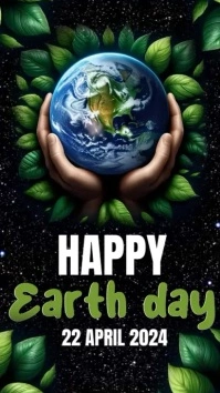 happy earth day ONLINE design template Instagram-Story