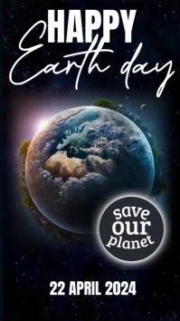 happy earth day ONLINE design template Instagram Story