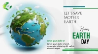 Happy Earth Day Poster template งานแสดงผลงานแบบดิจิทัล (16:9)
