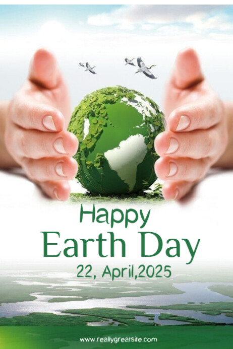 Happy Earth Day template 2025 Cartaz