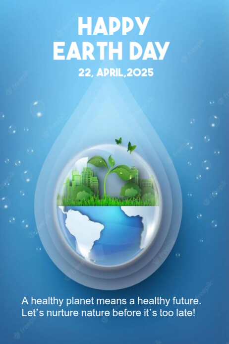Happy Earth Day template 2025 Poster