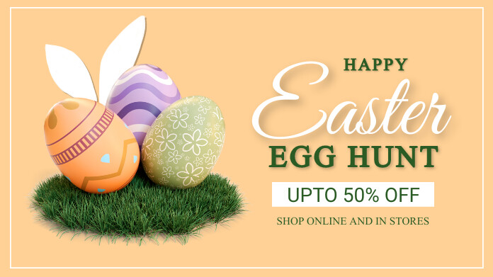 happy easter, event, spring, party Twitter 帖子 template