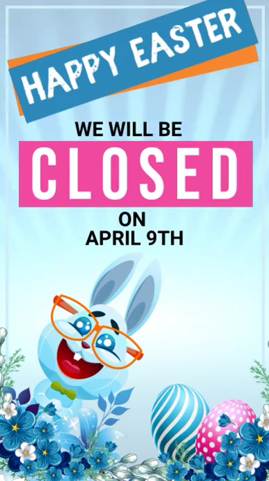 Happy Easter, We are Closed Post Instagram 快拍 template