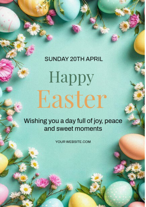 Happy Easter  A4 template